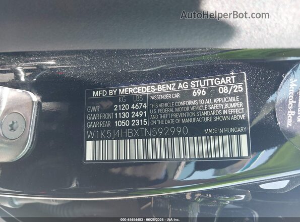 W1K5J4HBXTN592990 2026 MERCEDES-BENZ CLA-CLASS Black ძრავის განყოფილების ხედი