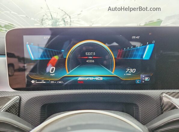 W1K5J5DB7LN082723 2020 MERCEDES-BENZ CLA-CLASS Blue Vista del cuadro de instrumentos