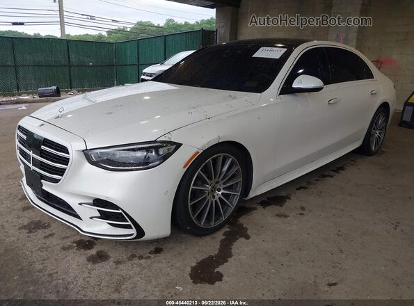 W1K6G6DB2NA157752 2022 MERCEDES-BENZ S-CLASS White წინა მარცხენა ხედი სამი მეოთხედიდან