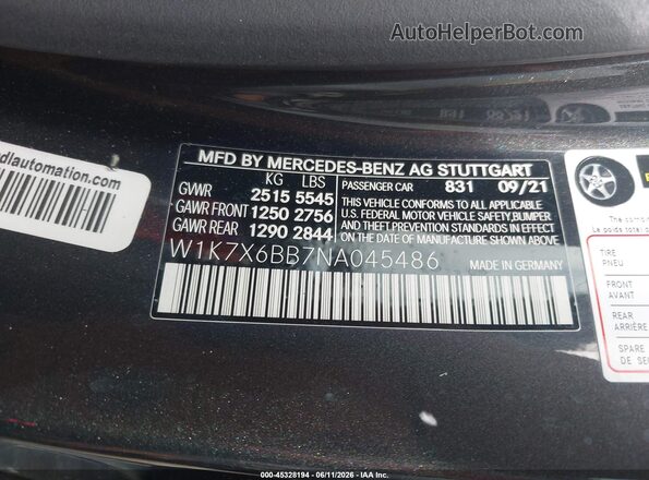 W1K7X6BB7NA045486 2022 MERCEDES-BENZ AMG GT 53 4-DOOR COUPE Gray Widok komory silnika