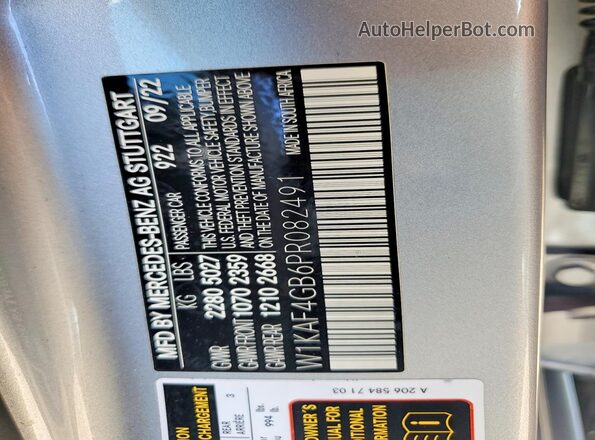 W1KAF4GB6PR082491 2023 MERCEDES-BENZ C Silver ძრავის განყოფილების ხედი