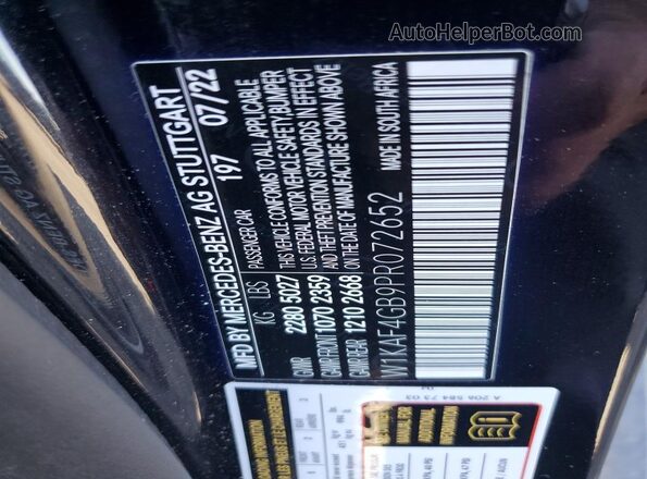 W1KAF4GB9PR072652 2023 MERCEDES-BENZ C Black Vista del compartimento del motor