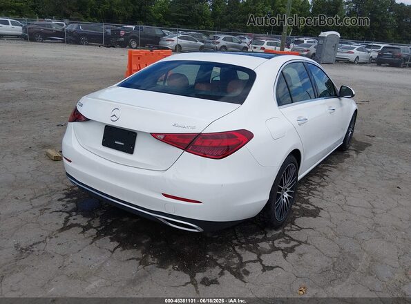 W1KAF4HB1NR061074 2022 MERCEDES-BENZ C-CLASS Белый Задняя правая четверть