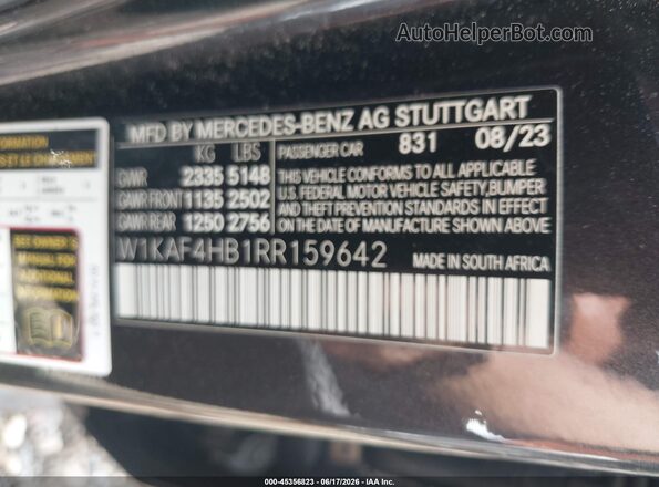 W1KAF4HB1RR159642 2024 MERCEDES-BENZ C-CLASS Gray ძრავის განყოფილების ხედი