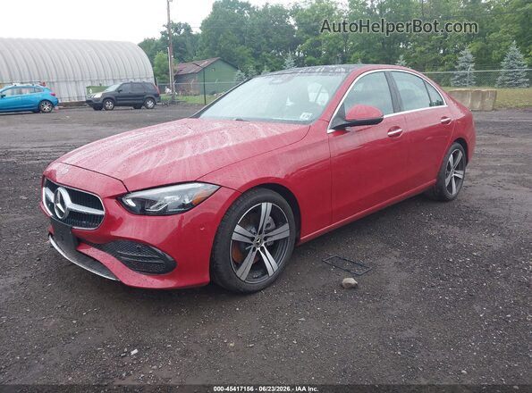 W1KAF4HB2RR227169 2024 MERCEDES-BENZ C-CLASS Red წინა მარცხენა ხედი სამი მეოთხედიდან