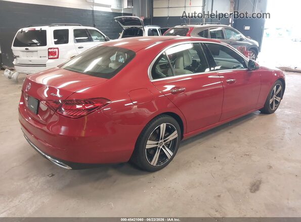 W1KAF4HB3RR187345 2024 MERCEDES-BENZ C-CLASS Red Задня права чверть