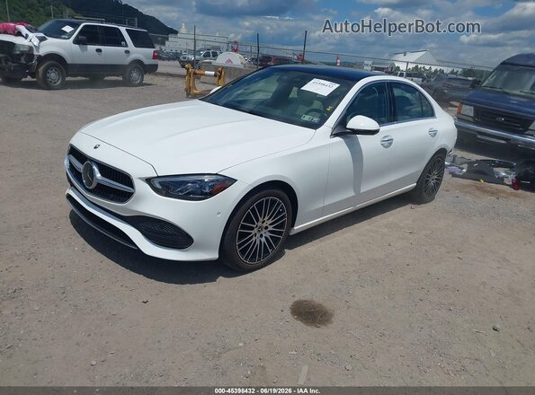 W1KAF4HB4SR292921 2025 MERCEDES-BENZ C-CLASS White წინა მარცხენა ხედი სამი მეოთხედიდან