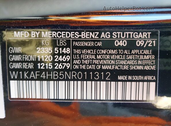 W1KAF4HB5NR011312 2022 MERCEDES-BENZ C Black Widok komory silnika
