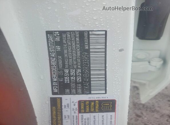 W1KAF4HB6RR233959 2024 MERCEDES-BENZ C White 