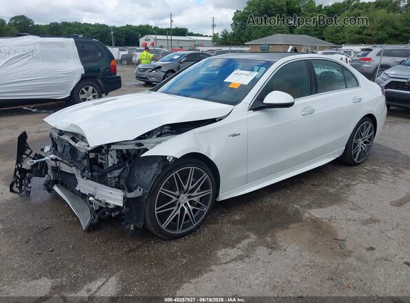 W1KAF8HB6PR148446 2023 MERCEDES-BENZ AMG C 43 White Առջևի ձախ երեք քառորդ տեսարան