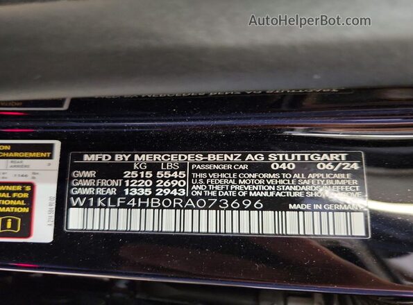 W1KLF4HB0RA073696 2024 MERCEDES-BENZ E Black 