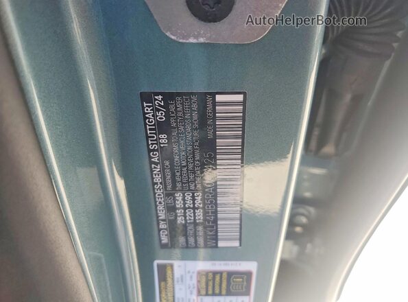 W1KLF4HB5RA067425 2024 MERCEDES-BENZ E Синий Вид подкапотного пространства