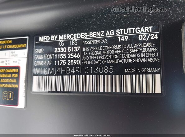 W1KMJ4HB4RF013085 2024 MERCEDES-BENZ CLE 300 Black Շարժիչի բաժամունքի տեսք