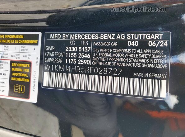W1KMJ4HB5RF028727 2024 MERCEDES-BENZ CLE Black Շարժիչի բաժամունքի տեսք