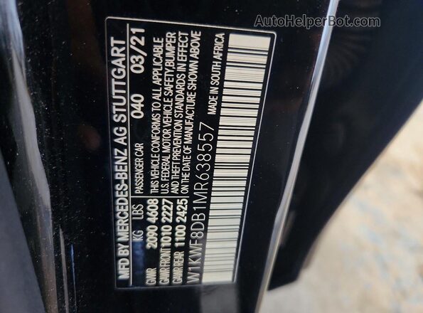 W1KWF8DB1MR638557 2021 MERCEDES-BENZ C Black ძრავის განყოფილების ხედი