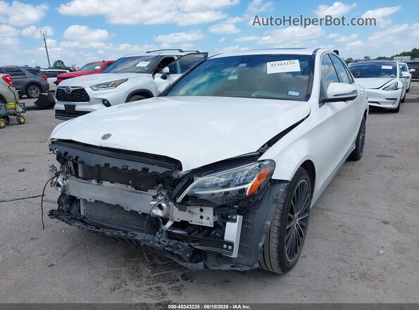 W1KWF8DB1MR640230 2021 MERCEDES-BENZ C-CLASS White წინა მარცხენა ხედი სამი მეოთხედიდან