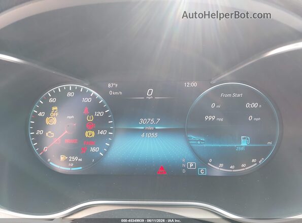 W1KWF8DBXMR609977 2021 MERCEDES-BENZ C-CLASS Белый 