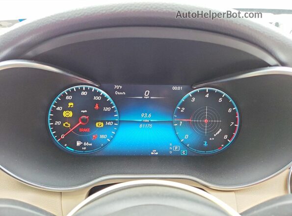 W1KWF8EB1LR597909 2020 MERCEDES-BENZ C Black Вид щитка приладів