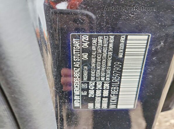 W1KWF8EB1LR597909 2020 MERCEDES-BENZ C Black Вид наклейки з VIN-кодом