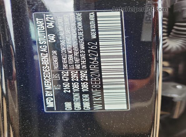 W1KWF8EB2MR642762 2021 MERCEDES-BENZ C Черный Вид подкапотного пространства
