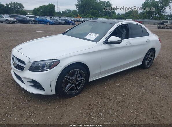 W1KWF8EB2MR647525 2021 MERCEDES-BENZ C-CLASS White Առջևի ձախ երեք քառորդ տեսարան