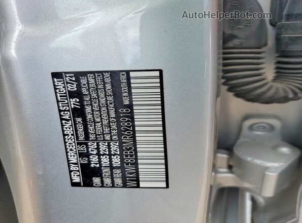 W1KWF8EB3MR628918 2021 MERCEDES-BENZ C Silver ძრავის განყოფილების ხედი