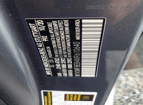 W1KWF8EB4MR610640 2021 MERCEDES-BENZ C Gray Engine compartment view
