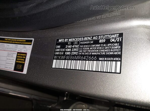 W1KWF8EB6MR642666 2021 MERCEDES-BENZ C-CLASS Желто-коричневый Вид подкапотного пространства