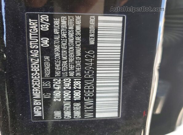 W1KWF8EBXLR594426 2020 MERCEDES-BENZ C Black Widok komory silnika