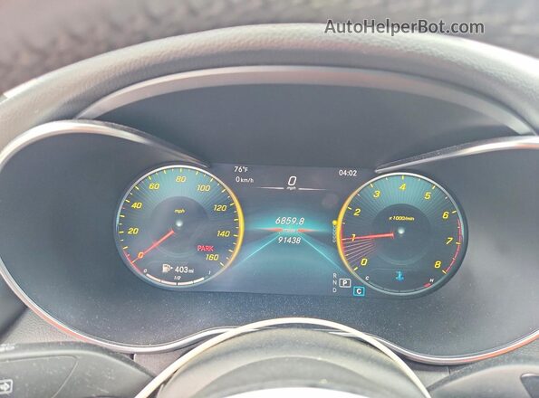W1KWF8EBXMR629029 2021 MERCEDES-BENZ C Silver Instrument cluster view
