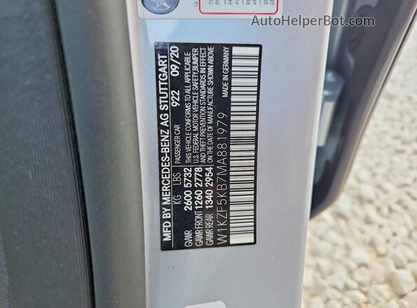 W1KZF5KB7MA881979 2021 MERCEDES-BENZ E Silver Widok komory silnika