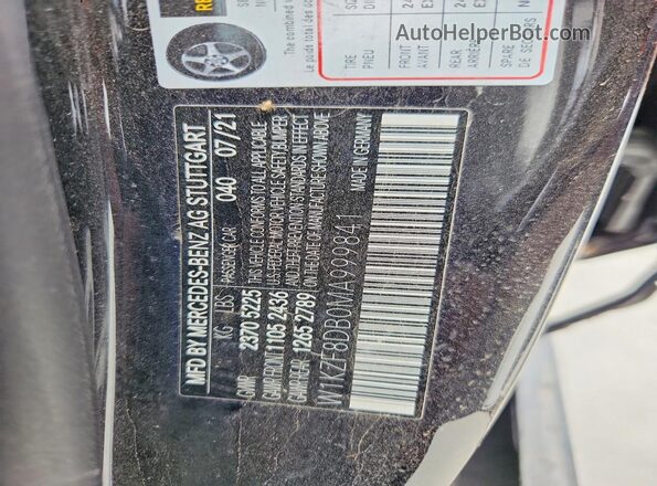 W1KZF8DB0MA999841 2021 MERCEDES-BENZ E Black Շարժիչի բաժամունքի տեսք