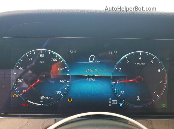 W1KZF8DB3NB098975 2022 MERCEDES-BENZ E White Widok zestawu wskaźników