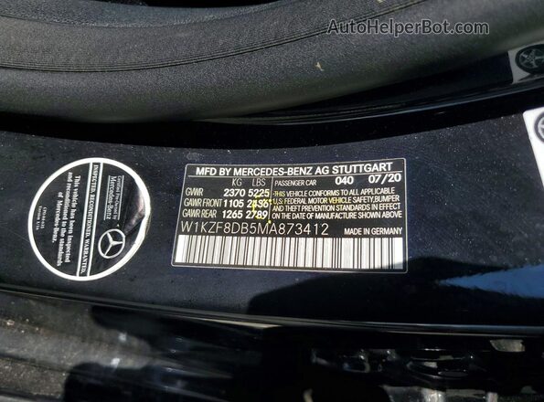 W1KZF8DB5MA873412 2021 MERCEDES-BENZ E Black Widok komory silnika