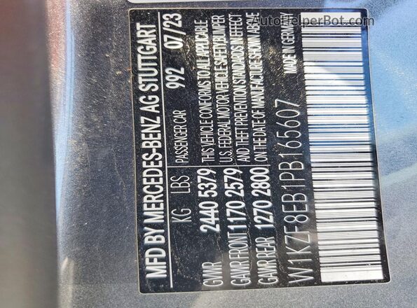 W1KZF8EB1PB165607 2023 MERCEDES-BENZ E Gray Вид підкапотного простору