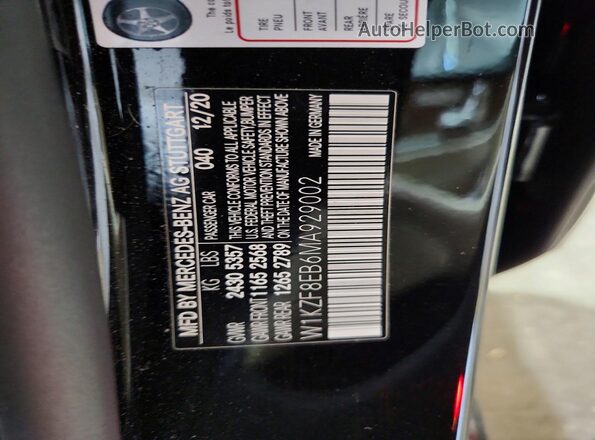 W1KZF8EB6MA929002 2021 MERCEDES-BENZ E Black Widok komory silnika