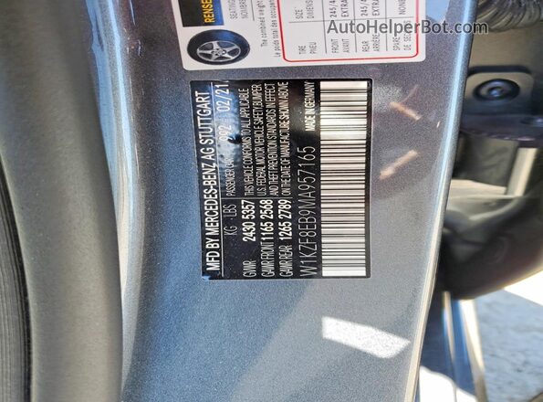 W1KZF8EB9MA957165 2021 MERCEDES-BENZ E Silver Widok komory silnika