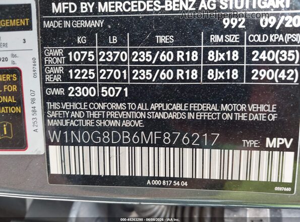W1N0G8DB6MF876217 2021 MERCEDES-BENZ GLC 300 Gray Vista del compartimento del motor