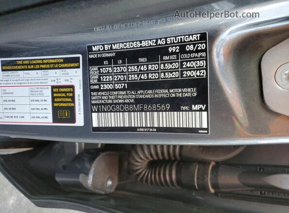 W1N0G8DB8MF868569 2021 MERCEDES-BENZ GLC-CLASS Gray Widok komory silnika
