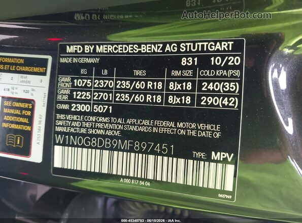W1N0G8DB9MF897451 2021 MERCEDES-BENZ GLC 300 Black Widok komory silnika