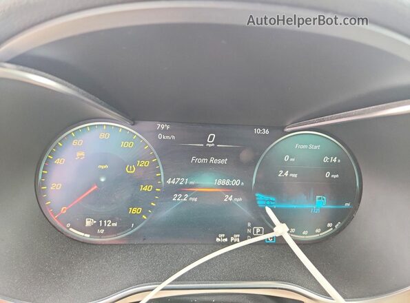 W1N0G8EB0NG120098 2022 MERCEDES-BENZ GLC-CLASS White Вид щитка приладів