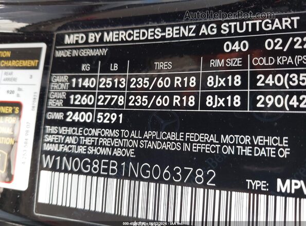 W1N0G8EB1NG063782 2022 MERCEDES-BENZ GLC 300 Black Вид підкапотного простору