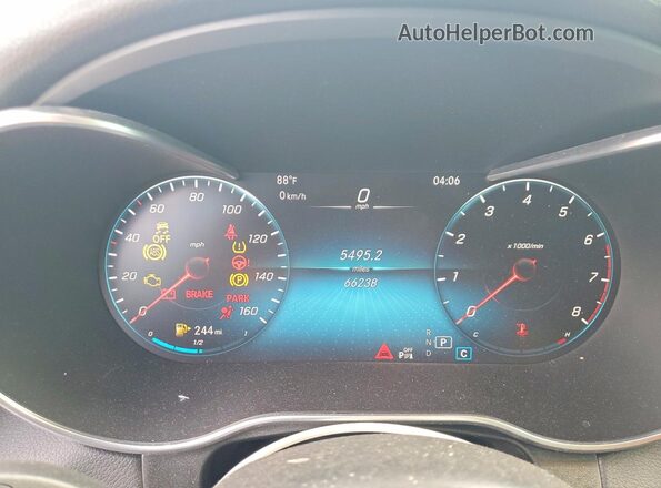 W1N0G8EB3MF869546 2021 MERCEDES-BENZ GLC-CLASS Black Вид щитка приладів