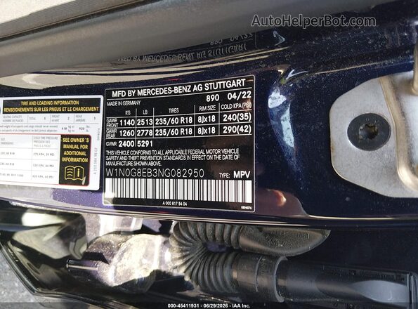 W1N0G8EB3NG082950 2022 MERCEDES-BENZ GLC 300 Dark Blue Շարժիչի բաժամունքի տեսք