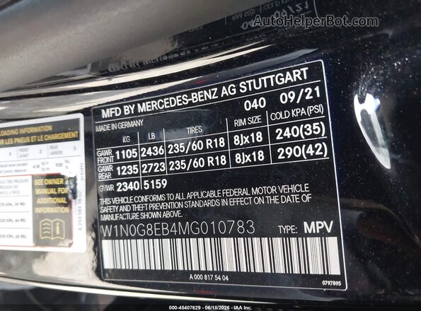 W1N0G8EB4MG010783 2021 MERCEDES-BENZ GLC 300 Black ძრავის განყოფილების ხედი