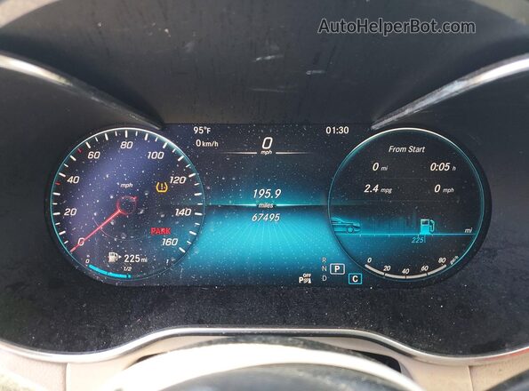 W1N0G8EB5MF907813 2021 MERCEDES-BENZ GLC-CLASS White Widok zestawu wskaźników