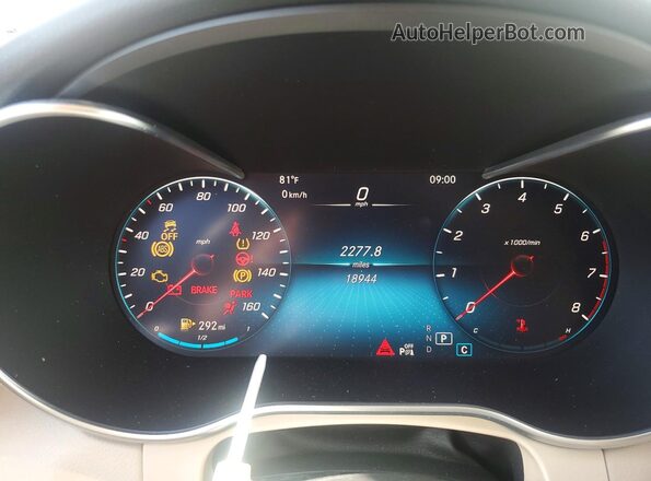 W1N0G8EB7NG115741 2022 MERCEDES-BENZ GLC-CLASS White Սարքավորումների վահանակի տեսք
