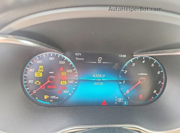 W1N0G8EBXMF888675 2021 MERCEDES-BENZ GLC-CLASS Белый Вид щитка приборов