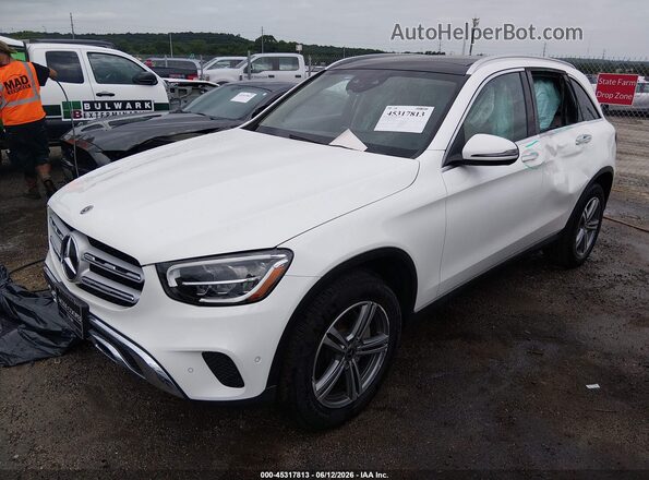 W1N0G8EBXMF932464 2021 MERCEDES-BENZ GLC 300 Белый Передняя левая четверть