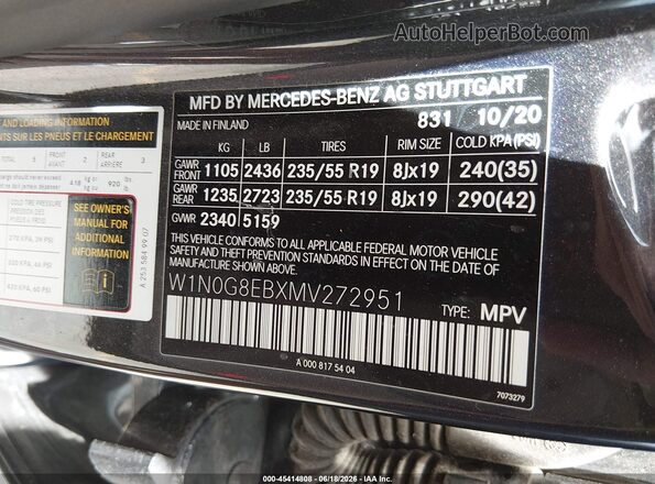 W1N0G8EBXMV272951 2021 MERCEDES-BENZ GLC 300 Black Вид підкапотного простору